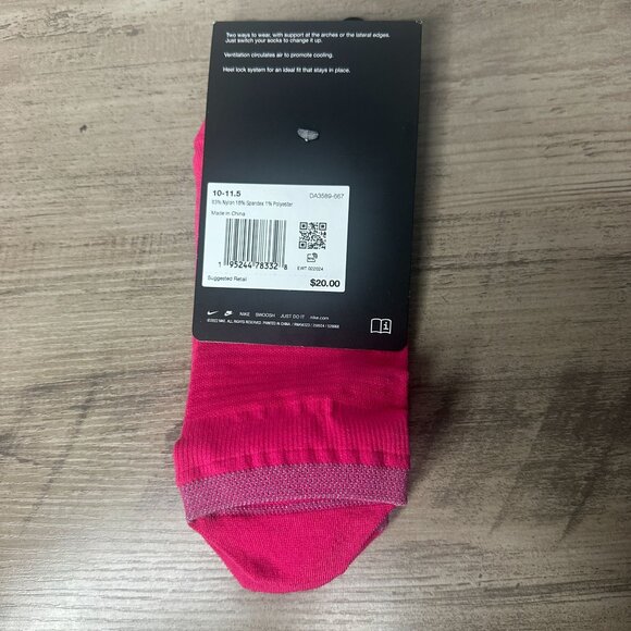 NWT Nike Women Spark Lightweight No Show Run Socks Pink Size Large (DA3589-667) - Picture 5 of 9